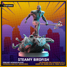 C27 Steamy Birdfish - Marvel Crisis Protocol Proxy - 3D Printed Miniature